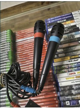 2x przewodowe mikrofony Singstar PS2, PS3