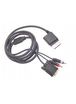 Kabel Konsola - Monitor VGA HD AV LCD CRT [XBOX 360] Silver, NOWY
