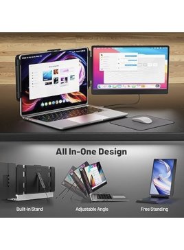 Kefeya Przenośny monitor do laptopa, 14" FHD 1080P IPS 300nit