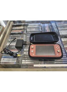 Konsola switch light różowa czerwona + zasilacz