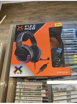 Słuchawki Przewodowe z mikrofonem Krux fizz RGB Nauszne Czarne