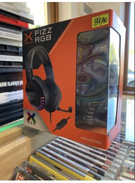 Słuchawki Przewodowe z mikrofonem Krux fizz RGB Nauszne Czarne