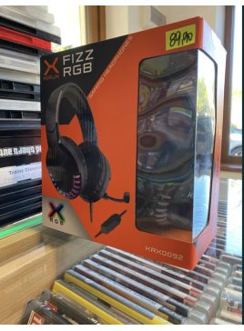 Słuchawki Przewodowe z mikrofonem Krux fizz RGB Nauszne Czarne