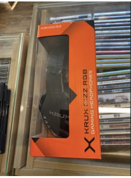 Słuchawki Przewodowe z mikrofonem Krux fizz RGB Nauszne Czarne